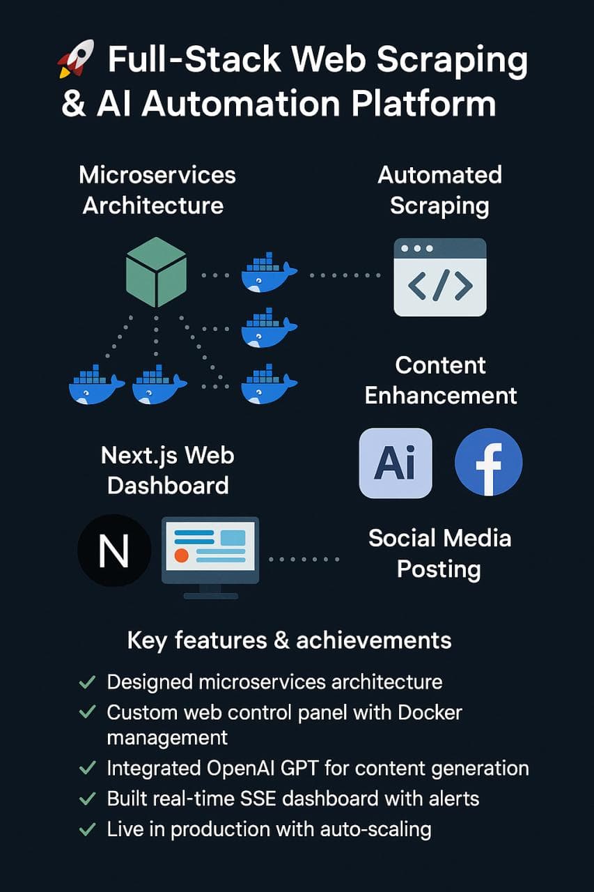 Full-Stack Web Scraping & AI Automation Platform