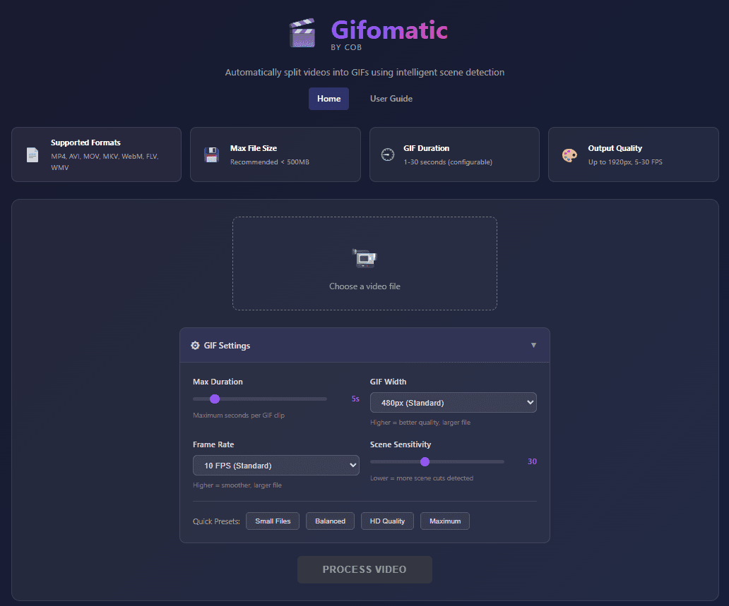 COB Gifomatic - UI Screenshot